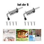 2 Pièces Loquet Ressort Robuste Inox, 10 x 128mm Boulons à Ressort en Acier Inoxydable, Barrel Bolt pour Porte de Garage/de Jardin, Placard