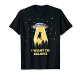 Cat Alien Abduction Shirt - I Want To Believe UFO T-Shirt