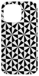 iPhone 14 Pro Max White Black RectangleTriangle Honeycomb Art Deco Pattern Case