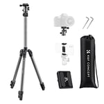 K&F Concept 66''/168cm Compact Tripod for Camera and Phone, 8kg/17.6lbs Load Capacity DSLR Camera Tripod with Ball Head, Compatible with Canon/SONY/iPhone/Samsung/GoPro, etc.