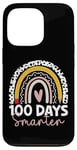 Coque pour iPhone 13 Pro 100 Days Smarter Teacher Rainbow, 100e journée d'école