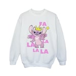 Disney Girls Lilo & Stitch Angel Fa La La Sweatshirt 9-11 år White 9-11 Years