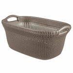 Curver Laundry Basket Knit 40L Metallic Brown