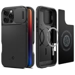 Spigen Optik Armor MagFit Case for iPhone 16 Pro, Compatible with MagSafe Accessories - Black