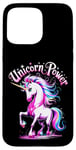 iPhone 15 Pro Max Cute Girl's Magical Unicorn Power Case