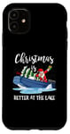 iPhone 11 Christmas Life Is Better At The Lake Boat Lover Boating Case