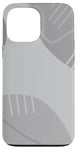 Coque pour iPhone 13 Pro Max Minimaliste Couleur Neutre Gris Clair Formes Géométriques