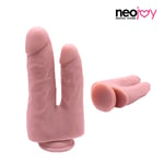 Neojoy Realistic Silicone Double Dildo Suction Cup 16cm 642gm Flesh Dildo