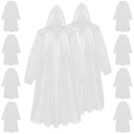 CityComfort Poncho Pluie Imperméable Femme, Poncho Jetable Transparent Adultes - Multipack (Blanc - Lot de 10)