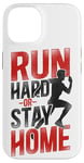 iPhone 14 Running Runner Half Marathon Vintage Run Hard Or Stay Home Case