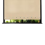 Funky Gadgets Square Eyelet Light Filtering Roller Blinds -Window Shades Easy Fit Polyester Fabric Daylight Trimmable Roller Blind- Child Safe Metal Tube with Fittings (W210 x L165cm, Cappuccino)