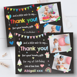 Personalised Birthday Thank You Cards Rainbow Thank You Notes Kids Children x10