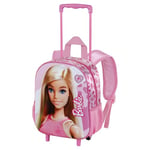 Barbie Fashion-Sac à Dos 3D à roulettes Petit, Rose, 26 x 34 cm, Capacité 12,5 L