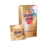 Durex Préservatifs Nude Sans Latex - 10 Préservatifs Sensation Peau Contre Peau