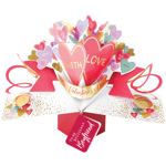 Pink Love Hearts Brilliant Boyfriend Valentine's Pop Up Card 3D Greeting Cards