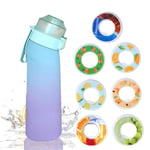 Air Water Bottle Flavor Pods Pack Med 7 Smaksatta Pods Och Borste, 650ml Fruktsmakande Doftande Vattenkopp BPA-Fri 0% Socker För Fitness Och Utomhusbruk