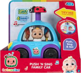 CoComelon Official Musical Push n Sing Family Car  Character Toys for Babies, 