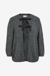 Evoked Vila - Cardigan viBows L/S Knit Cardigan/ln Cur - Grå