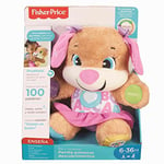 Fisher-Price la sœur de Puppy Eveil Progressif jouet bébé, peluche interactive, plus de 50 chansons et 3 niveaux 6 mois et plus, Version: Espagnol, FPP55