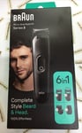 #Braun All-In-One Style Kit Series 3 MGK3410 6-in1 Kit For Beard & Hair Free P&p