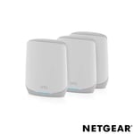 Netgear Orbi RBK763S Tri-Band Wifi 6 Mesh System, 5.4Gbps, Router and 2 Satellit