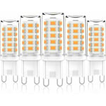 G9 LED Blanc Chaud , G9 Ampoule LED 3W Équivalent à 28W 33W 40W Ampoules Halogènes, AC 220V-240V, Sans Scintillement, Paquet de 5