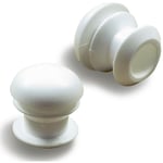 Embout Insert Protection à Ailettes Entrant Patin Pied de Chaise Meuble Mobilier Tubulaire Rond en Plastique blanc Pour Tube Diamètre exterieur 13 mm