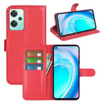 Oneplus Nord Ce 2 Lite      Pu Wallet Case    [Red]