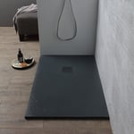 RECEVEUR DE DOUCHE EN RÉSINE 80X120 GRIS ANTHRACITE | MUSE