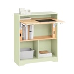 SoBuy Bureau Pliant, Table d'Ordinateur Rabattable, Table de Bureau, Petite Bureau avec Etagères de Rangement, Table de Travail, Table Informatique, 70x57x85cm FWT104-GR