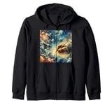 Leonardo Da Vinci Man Zip Hoodie