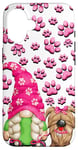 Coque pour iPhone 16 Pink Dog Paw Pattern For Women Girls Dog Lover And Dog Mom