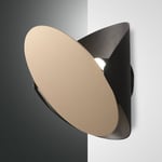 Fabas Luce LED-seinävalaisin Shield himmennettävä musta-kulta