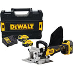 Fraiseuse à lamelles xr 18V + 2 batteries 5Ah + chargeur + coffret t-stak Dewalt DCW682P2-QW