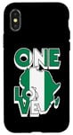 Coque pour iPhone X/XS Un amour avec le drapeau du Nigeria en Afrique, carte de la fierté nigériane