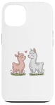 Coque pour iPhone 13 Llama Love Heart Flower Cute Women Kids Men Valentines Day