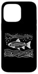 Coque pour iPhone 14 Pro Max Line Art Poisson Aquariste & Ichtyologiste Truite arc-en-ciel