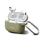 Coque Apple AirPods Pro en gel de silicone doux, Vert olive - Neuf