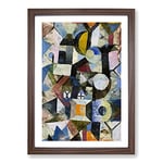 Big Box Art Yellow Half-Moon by Paul Klee Framed Wall Art Picture Print Ready to Hang, Walnut A2 (62 x 45 cm)