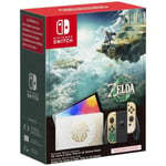 Console Nintendo Switch Oled Blanche Édition The Legend Of Zelda: Tears Of The Kindgom Avec Joy-Cons Dorés