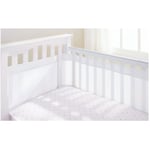 Breathable Baby Four Sided Airflow Mesh Cot Liner - White