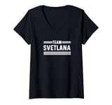 Womens Team Svetlana - Family Name V-Neck T-Shirt