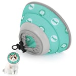 HAPPY HACHI Cat Cone Collar Soft, Adjustable Cat Recovery Collar, After Surgery Recovery Cat Cones To Stop Licking Elizabethan Collars For Kittens Puppy, M