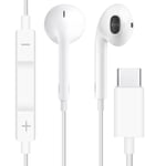 Écouteurs EarPods USB C Kit Mains Libres Câble Anti-sueur Original Apple Blanc