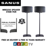 Pair of SANUS WSS52 Black Wireless Speaker Stand For Sonos Five and PLAY:5