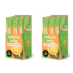 TET Matcha Latte Turmeric & Ginger, green tea based drink, 10 x 7g sticks (Pack of 2)