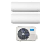 midea dual split inverter air conditioner xtreme 9+12 series with m2od-18hfn8-q r-32 wi-fi integrated 9000+12000 btu - nouveau