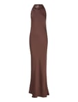 ROTATE Birger Christensen Lace Maxi Dress Brun