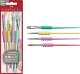 Blister 4 Pinceaux Souple Couleurs Pastel Taille 12, 4, 8, 10 Faber-Castell