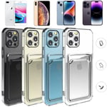 Iphone 14/13/12/11/XS/XR/SE/8/7/6 skal korthållare fodral slot - Transparent Iphone SE 2020 gen 2